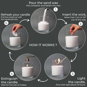 Mombatti® Pearled Candle and Vase Set (Wicks Included)